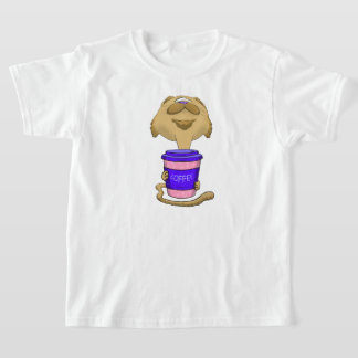 Camiseta Gato de café de cabeza grande