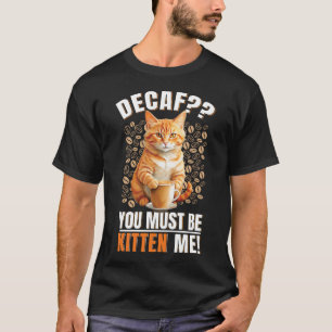 Camiseta Gato de café Hombres Negro