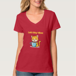 Camiseta **Gato de café lindo – Gato adorable bebiendo café