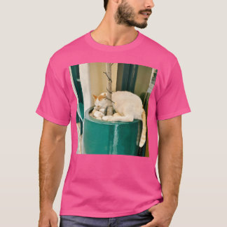 Camiseta Gato de café pasando el rato con la familia