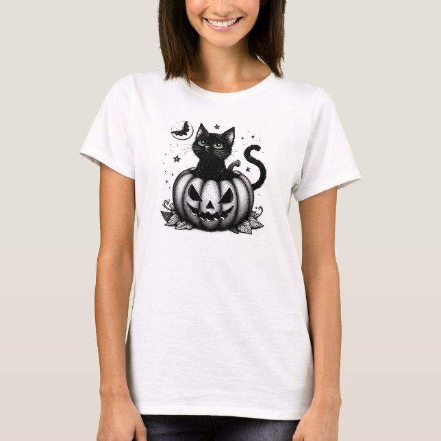 Camiseta Gato de calabaza (Anverso)