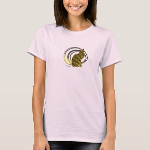 Camiseta gato de calicó "de oro" 18K para mujer