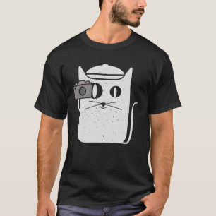 Camiseta Gato de cámara para Shutterbugs que aman a los gat