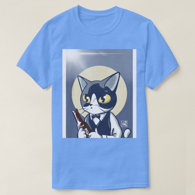 Camiseta Gato de camarero (Diseño del anverso)
