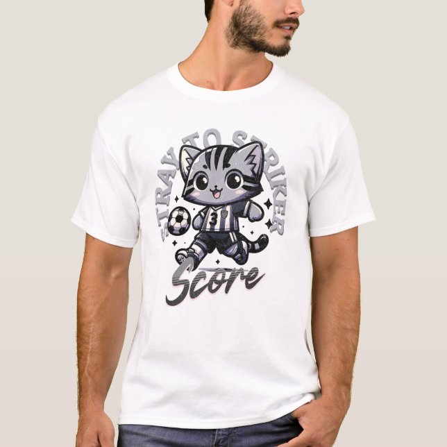 Camiseta Gato de campeón en huelga: Estrella felina de fútb (Anverso)