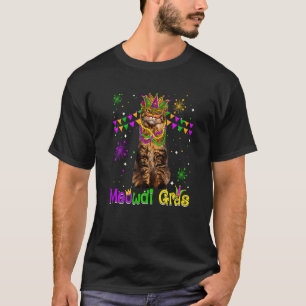 Camiseta Gato de Carnaval de Mardi Gras adorable gato Maine