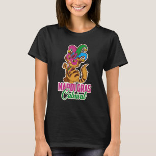 Camiseta Gato de Carnaval de Mardi Gras Mardi Gras