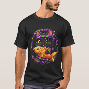 Camiseta Gato de Carnaval – Mardi Gras Japonés Kawaii
