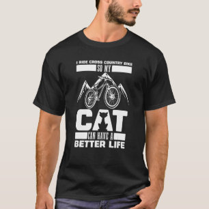 Camiseta Gato de carreras Bicicleta Ciclismo Ciclista Corre