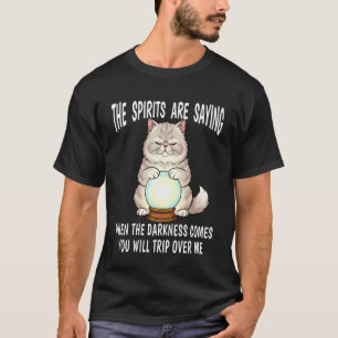Camiseta Gato de Casa adivina con Bola de Cristal Tropezar