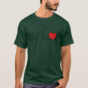 Camiseta Gato de catarata dulce femenino