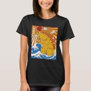 Camiseta Gato de Catzilla Japonés Anime Kawaii Digimientos