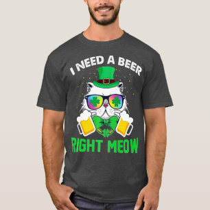Camiseta Gato de cerveza irlandés St Patricks Día de bebida