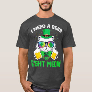 Camiseta Gato de cerveza irlandés St Patricks Día de bebida