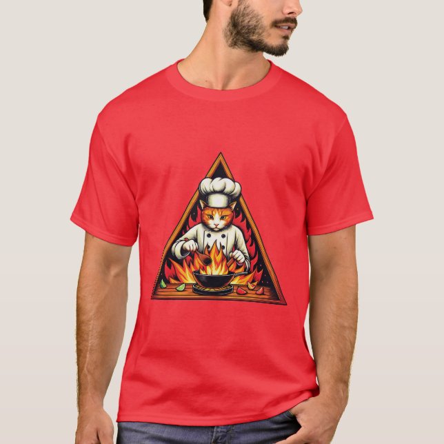 Camiseta Gato de chef maestro (Anverso)