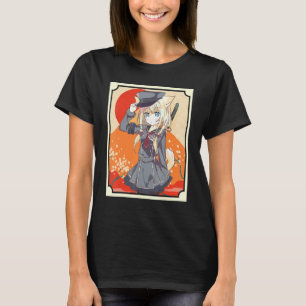 Camiseta Gato de Chica samurai japonés orea Katana