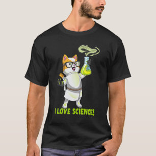 Camiseta Gato de Ciencia Me Encanta Química Catione Adorabl