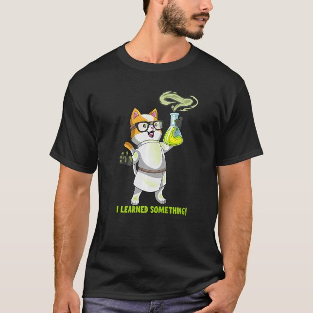 Camiseta Gato de Ciencia Química Cation Cute Elemento Pawsi (Anverso)