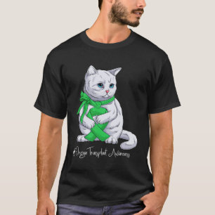 Camiseta Gato de cinta verde del Mes de Concienciación sobr