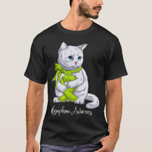 Camiseta Gato de cinta verde lima del mes de concienciación