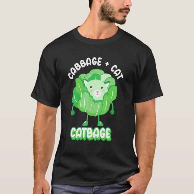 Camiseta Gato de col Descalza Basura Vegetariana (Anverso)