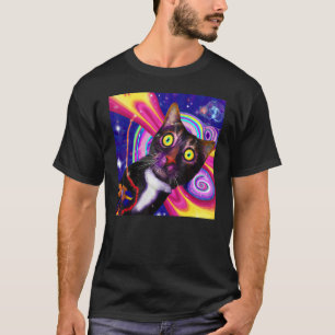 Camiseta Gato de colores brillantes adorable gatito