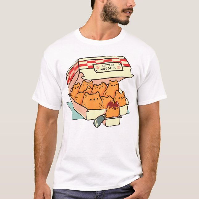 Camiseta Gato de comida rápida para nutrientes gatitos (Anverso)