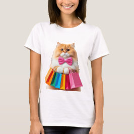 Camiseta Gato de compras