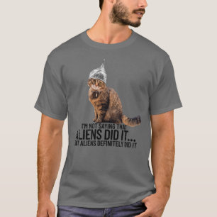 Camiseta Gato de conspiración Conspiración alienígena Al
