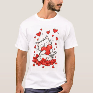 Camiseta Gato de Corazón