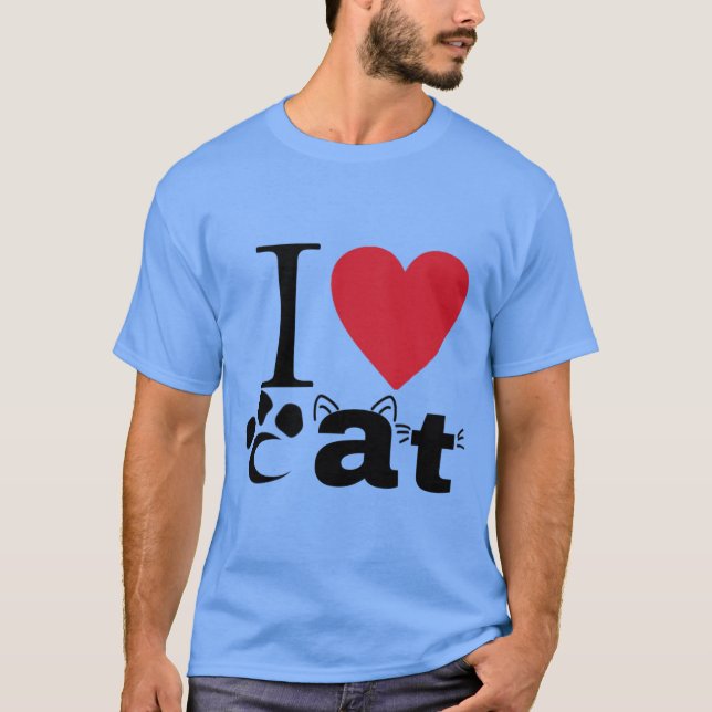 Camiseta Gato de corazón (Anverso)