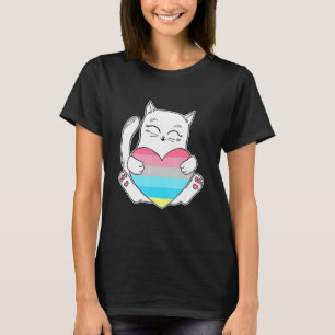 Camiseta Gato de corazón genderflux género no binario
