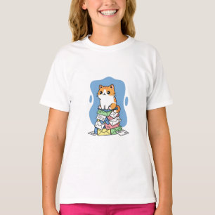 Camiseta Gato de correo lindo para niños