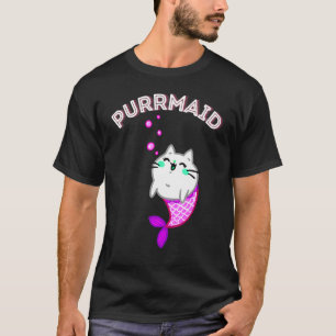 Camiseta Gato de criada sirena de verano gatos mágico Ki mí
