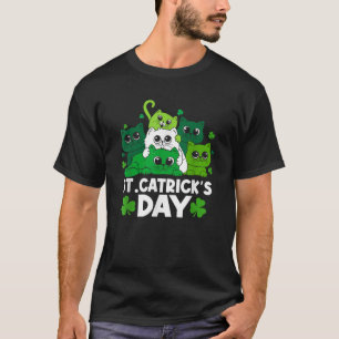 Camiseta Gato de damas de honor Día de fetuas de Shamrock