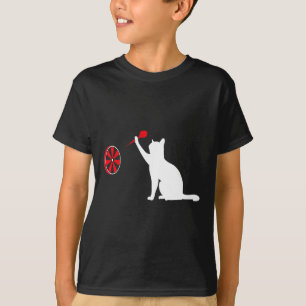Camiseta Gato de Dardos - Gracioso Dart Lanzando Cat Dart Y
