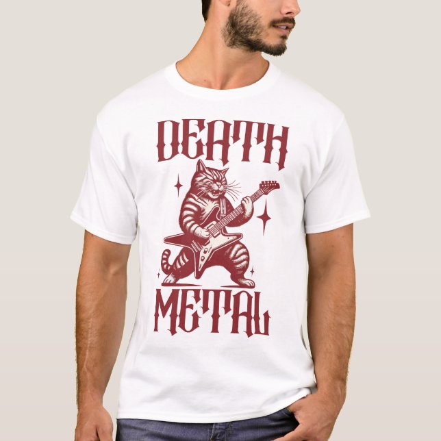 Camiseta Gato de Death Metal (Anverso)