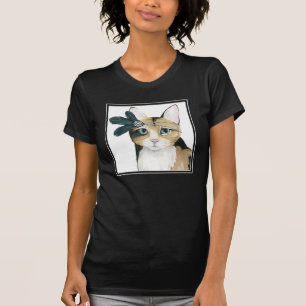 Camiseta Gato de descarga Bejeweld Con Plumas