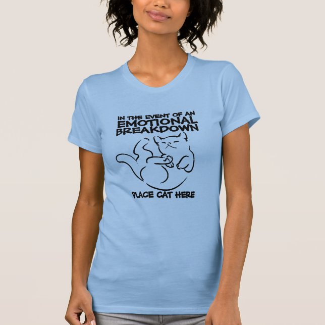 Camiseta Gato de descomposición emocional (Anverso)