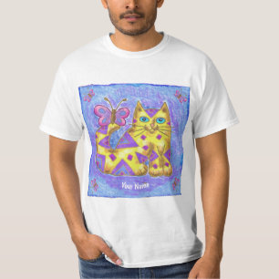 Camiseta gato de diamante