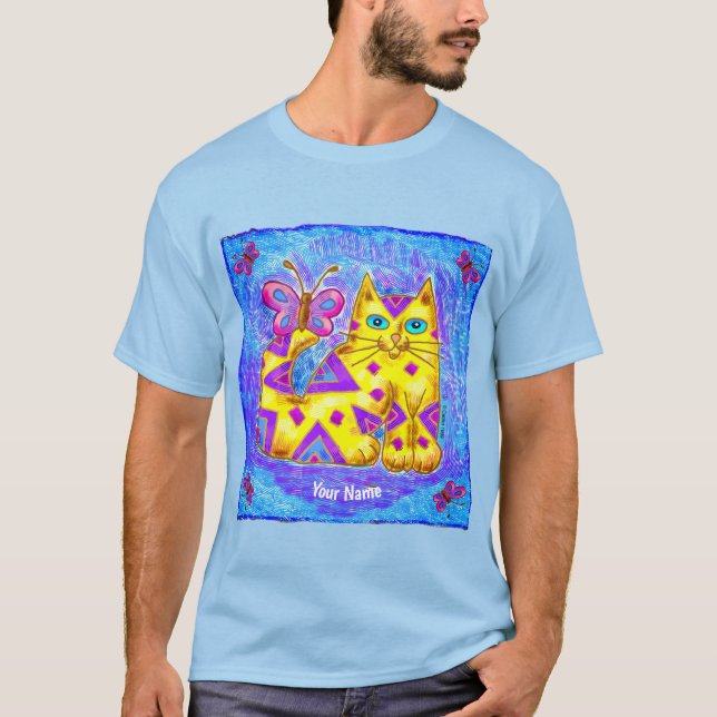 Camiseta gato de diamante  (Anverso)