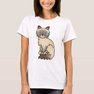 Camiseta Gato de dibujos animados Birman / Ragdoll de punto