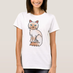 Camiseta Gato de dibujos animados Birman / Ragdoll de punto