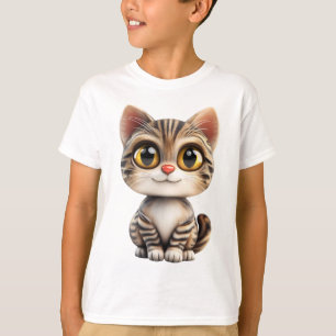 Camiseta Gato de dibujos animados en 3D – Diseño de animal