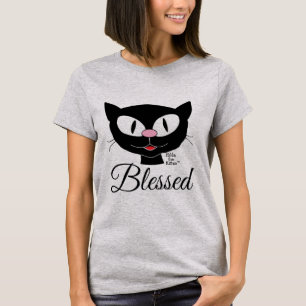 Camiseta Gato de Dibujos Animados Espiritual Sonriente Bend