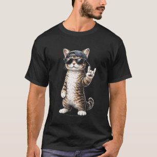 Camiseta Gato de dibujos animados geniales estilo urbano hi