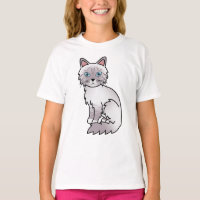 Gato de dibujos animados Lilac Point Tabby Birman