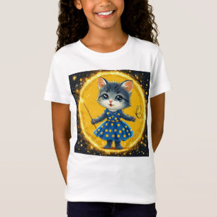 Camiseta Gato de dibujos animados lindo