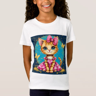 Camiseta Gato de dibujos animados lindo