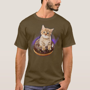 Camiseta Gato de Donut Espacial Volando Kitty Galay